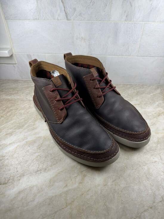 Clarks Collection Gereld Mid Leather Chukka Boots Brown Men’s Size 12M Casual main image 13